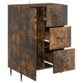vidaXL Servírovacia skriňa so zásuvkou Dymový dub 66 x 34,5 x 89,5 cm