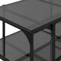 vidaXL Konferenčné stolíky čierna sklenená doska 98,5x50x45 cm oceľ