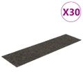 vidaXL Schodové rohože, samolepiace, 30 ks, 76x20 cm, antracitové, obdĺžnikové