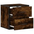 vidaXL Nástenný nočný stolík dymový dub 40x31x39,5 cm