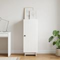 vidaXL Servírovacia skriňa Biela s vysokým leskom 33 x 34,5 x 90 cm