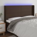 VidaXL Čelo postele hnedé 203x16x118/128 cm umelá koža