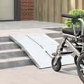 vidaXL Ramp for wheelchair 270 kg Strieborná 270 kg Hliník