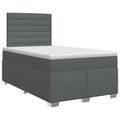 vidaXL Posteľ boxspring s matracom Tmavosivá 120 x 200 cm Látka