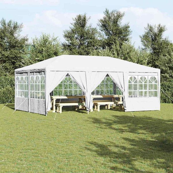vidaXL Párty stan Biela 600 x 400 x 266 cm Polyetylén