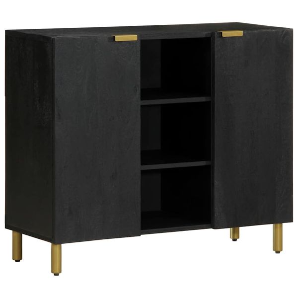 vidaXL Komoda čierna 90x33x75 cm kompozitné drevo