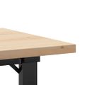 vidaXL Konferenčný stolík v tvare O 80x50x40,5 cm borovica a oceľ