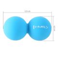 Dvojitá masážna lopta HMS BLC02 modrá - Lacrosse Ball