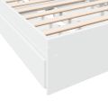 vidaXL Posteľný rám so zásuvkami biely 75x190 cm kompozitné drevo