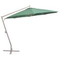 vidaXL Visiaci slnečník 350 cm, hliníková tyč, zelený