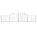 vidaXL Oblúkový gabionový kôš 13 ks 300x30x60/80 cm pozinkované železo