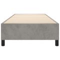 vidaXL Posteľný rám s boxspringom bledosivý 90x190 cm zamat