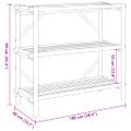 vidaXL 3-poschodový regál 100x40x90 cm bambus