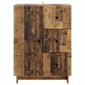 vidaXL Servírovacia skriňa so zásuvkou Staré drevo 66 x 34,5 x 90 cm