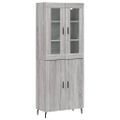 vidaXL Vysoká skrinka sivý dub sonoma 69,5x34x180 cm spracované drevo