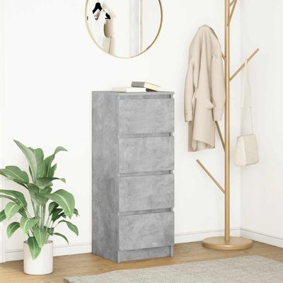 vidaXL Komoda betónovo sivá 37,5x35x99 cm spracované drevo