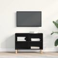 vidaXL TV skrinka 69,5 x 30 x 50 cm Čierny dub Kompozitné drevo