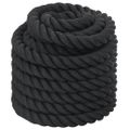vidaXL Bojové lano čierne 15 m 11 kg polyester