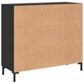 vidaXL Servírovacia skriňa Čierny dub 90 x 34 x 80 cm Kompozitné drevo