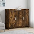 vidaXL Servírovacia skriňa Dymový dub 98,5 x 33 x 80 cm