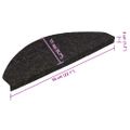 vidaXL Schodiskové rohože samolepiace 30 ks čierne 56x17x3 cm