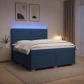 vidaXL Posteľ boxspring s matracom Modrá 140 x 200 cm Látka