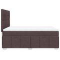 vidaXL Boxspring posteľ s matracom tmavohnedá 160x200 cm látka