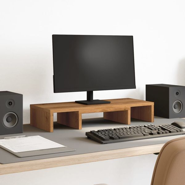 vidaXL Stojan na monitor dub artisan 60x24x10,5 cm kompozitné drevo