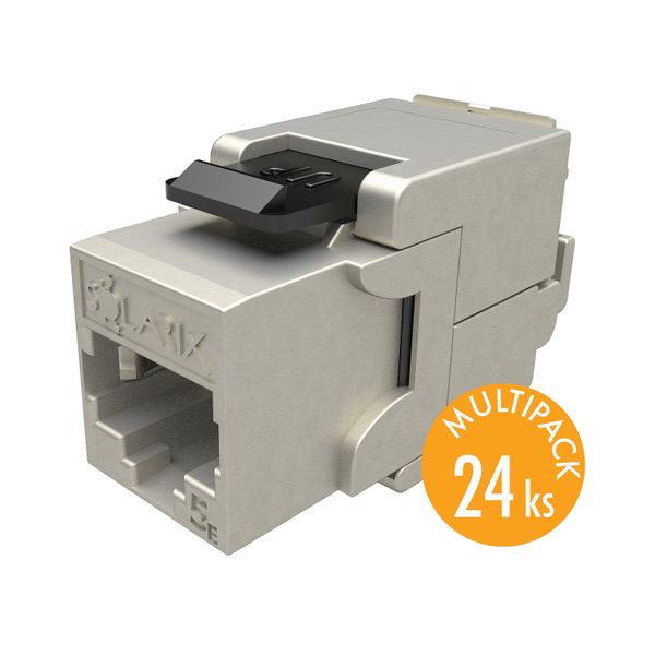 MULTIPACK 24 ks - samorezný keystone Solarix CAT5E STP SXKJ-5E-STP-BK-SA