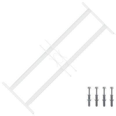vidaXL Bezpečnostná mreža na okná s 2 priečkami 3 pcs 43-74 cm