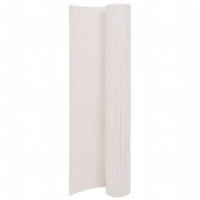 vidaXL Obojstranný záhradný plot 110x300 cm biely