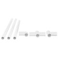 vidaXL PVC rúrka 12 ks Biela 12,2 x 1,8 x 500 mm PP a PE
