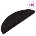 vidaXL Schodiskové rohože samolepiace 30 ks antracitové 56x17x3 cm