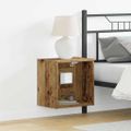 vidaXL Floating Shelf with LED Light Hnedá 40 x 28,5 x 40 cm