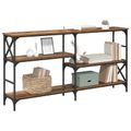 vidaXL Konzolový stôl Staré drevo 150 x 29 x 76,5 cm Kompozitné drevo