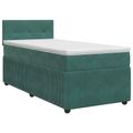 vidaXL Posteľ boxspring s matracom Tmavozelená 90 x 200 cm Zamat