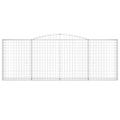 vidaXL Oblúkové gabionové koše 2 ks 400x30x140/160 cm pozink. železo