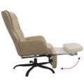 vidaXL Relaxačné kreslo s podnožkou kapučínová umelá koža