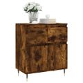 vidaXL Komoda dymový dub 60x35x70 cm spracované drevo