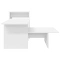 vidaXL Konzolový stôl Biela 91,5 x 35 x 38,5 cm Kompozitné drevo