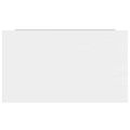 vidaXL Plávajúce nástenné police 4 ks, lesklé biele 40x23,5x3,8 cm, MDF