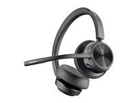 Voyager 4300 UC series - náhlavná súprava - náhlavná - Bluetooth - bezdrôtová, káblová - USB-A - čierna - certifikovaná pre Microsoft Teams, certifikovaná pre Zoom