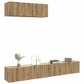 vidaXL 3-dielna súprava TV skrinky na stenu Artisan Dub 100x30x30 cm
