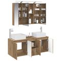 vidaXL Set kabinetov do kúpeľne 4 ks Dub artisan Kompozitné drevo