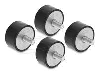 Delock - Vibration damper - 2 vonkajšie závity - čierna (balenie 4)