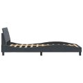 vidaXL Rám postele Dover tmavosivý 100x203 cm zamat