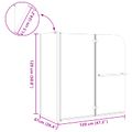 vidaXL Bi-fold sprchový uzáver Tmavá priehľadná 120 x 67 x 129 cm