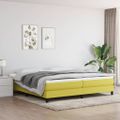 vidaXL Boxspring posteľ s matracom zelená 200x200 cm látka