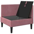 vidaXL Sofa s úložným priestorom Ružová Zamat