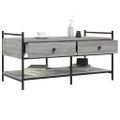 vidaXL Konferenčný stolík sivý sonoma 99x50x50 cm kompozitné drevo
